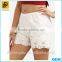 White elastic waist embroidered shorts with high quality and cheap price