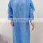 Stretchable Blue Lab Coats Disposable 45g SMS Lab Coat For Doctors