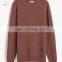Brown Cashmere Knitted Jumper Men Sweater Knitwear