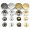 Wholesale Custom Different Sizes Round Brass Silver Metal Snap Buttons For Clothes