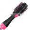 Wholesale professional One Step, Hair Dryer Hot Air Comb Electric Flat Iron Brush Custom Ceramic Hot Air Brush/