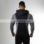 Wholesale customized hot sale muscle fitness brothers sports and leisure shark slim sweater warm zipper men's hooded sweater