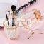 Makeup Brush Holder Luxury Gold Vanity Storage Box Organizer Case Cup Clear Cylinder Make Up Acrylic Glass Makeup Brush Holder