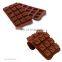 Food Grade Handmade 15 Holes Square Chocolate Biscuit Silicone Mold