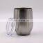 12oz Double Wall 304 8/18 Stainless Steel Reusable Coffee Cup Mug Tumbler With Lid