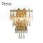 Luxury Design Corridor Home Hotel Decoration Fixtures Crystal Indoor Wall Lamp