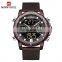 NAVIFORCE NF9172 Custom Logo Sport Men Dual Display Watches Waterproof Digital Quartz Leather Men Watches
