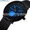Crrju 2150B New Brand Used Men Quartz Watches Chronograph Steel Mesh Luxury Crrju Watch
