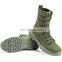 High ankle black genuine Green army sand  military safety boot China