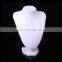 Classical White Long Board Plush Necklace Mannequin Display Stand Customized Model Bust Jewelry Display Stand Rock Holder