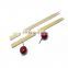 Chinese Traditional Bamboo Chopsticks for Wedding with Red Open Paper Sleeve Disposable Chop Sticks