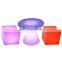 plastic cocktail table cube seating led glow bar furniture bar tables hookah vip seating