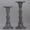 Smoke Colored Pillar Glass Candle Holder Grey Candlestick For Wedding Table Decoration