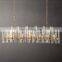 Bonnington modern luxury k9 crystal glass Linear chandelier hanging hotel restaurant  living room ceilings home decor lighting