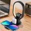 15W Wireless Charging Station 4-in-1 Desk Lamp Multifunctional Bedside Desk Lamp Smart Pairing Safe Fast Charging