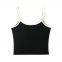 Spring New European and American Style Belt Chest Cushion Strap Three Dimensional Flower Decorative Tank Top