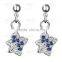 SPE020 Cooper Alloy Jewelry Purple Zircon Stud Earring