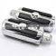 BJ-FP216-051 Chrome Billet Aluminum Foot Pegs Pedal for Serrated Harley Davidson Style