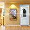 white primed mahogany solid wood arched glass interior doors