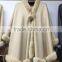 high quality woolen fur shawls for women 2015