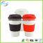 Eco-friendly food grade silicon coffee cups with lid