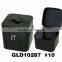 Mother's day decoration black pu leather cosmetic box with mirror