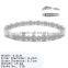 CZQ-0091 Sterling Silver Bangle Bubble Style Clear CZ Stones Setting Open Box Clasp High Quality Jewelry Bangle