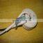 GU-24 lampholder smooth with M10*1 Zine metal nut ( for gu-24 based cfl and led lamps)