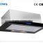 2016 new design kitchen cooker range hood with fume hood LED light carbon filter