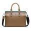 Dongguan factory promotional leather briefcase with zip lock laptop handbag