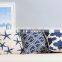Decorative Blue Mediterranean Geometry Linen Car Cushion Cover