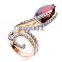 Fashion Jewelry Rings Austrian Crystal 18k Gold Plating Ruby Ring