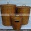 New style Rattan laundry basket with handles and lid