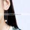 18k Rose Gold Long Line Tassel Round pearl fine Jewelry Earrings present