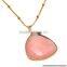 Peach Chalcedony Pendant Handmade Necklace Statement Necklace Chain Necklace