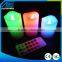 Set Of 3 Real Wax Color Changing Remote Led Candles Light