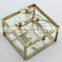 Beautiful crystal jewllery box with metal rose for wedding gift and decoration favors