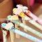 wholesale DIY creative stationery kids personalized Novelty gel pen cute sign pen with wooden ruler chain promotional gifts