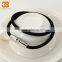 wholesales price with magnetic black silicone necklace