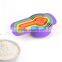 Fashion 6-Piece Colorful Plastic Kitchen Measuring Cups Spoons Set