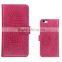 Manufacture Leather Flip Flower Case For iPhone SE With Mirror For Lady