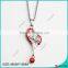 18" White Diamond Heart Pendant Necklace