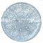 Wholesale Cheap Decorative Gold Silver Flower Embossed Glass Wedding Charger Plate