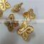 custom made golden shinny metal badge parts gold color finished