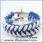 Different paracord bracelets waves style outdoor Army firestarter bangles