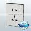 Wenzhou silver ring 2pin US & 3pin AU multi-funcational electric socket