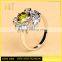 Jingli Jewelry Flower Shape Silver Ring With Citrine (YJ-812)