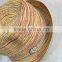 straw rainbow fedora hat