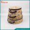 Vintage Brown Retro Cardboard Paper Floral Printing 3Pcs Home Organizer Storage Box Set With Handle And Lock