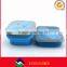 Wholesale square shape foldable silicone lunch containers custom design lunch box with fork and spoon for save kitchen space